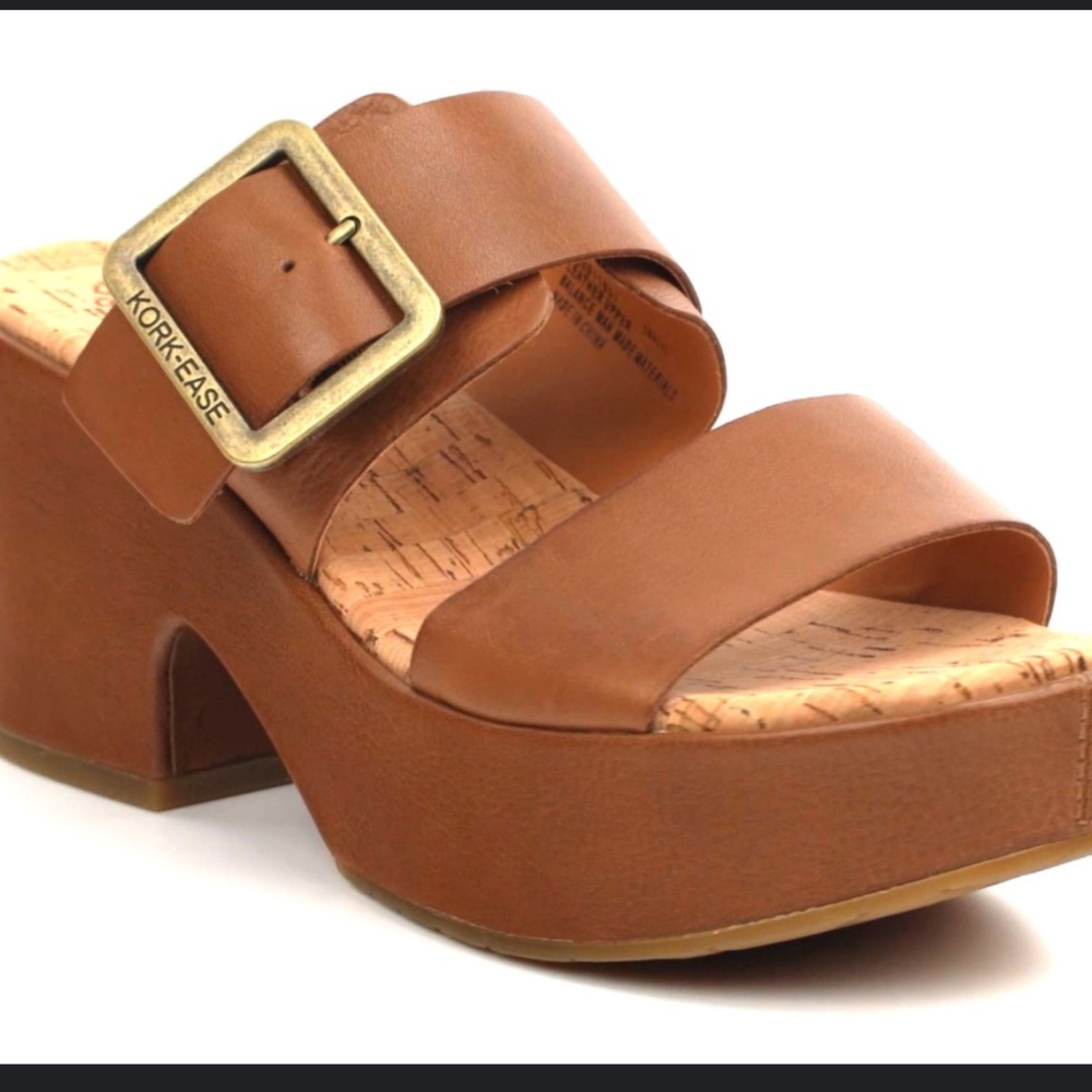 Kork-Ease Womens Taige Brown Sandals Size